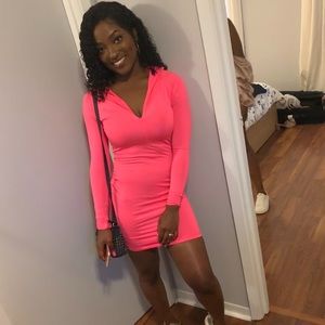 Sexy turtleneck long sleeve bodycon dress